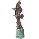 Bronzeskulptur Bronzefigur zwei Adler