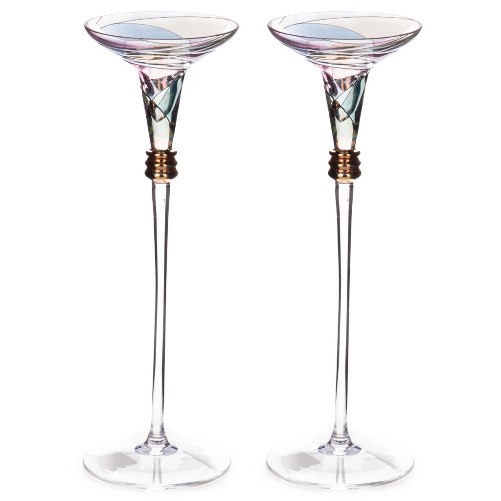 [LA-1821875] Kerzenständer Set/2 aus Glas