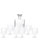 Wein Set Karaffe und 6 Gläser aus handgeschliffenem Glas