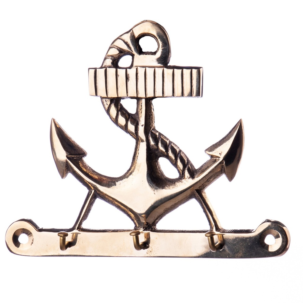 [LA-1821898] Messing Wandhaken Anker