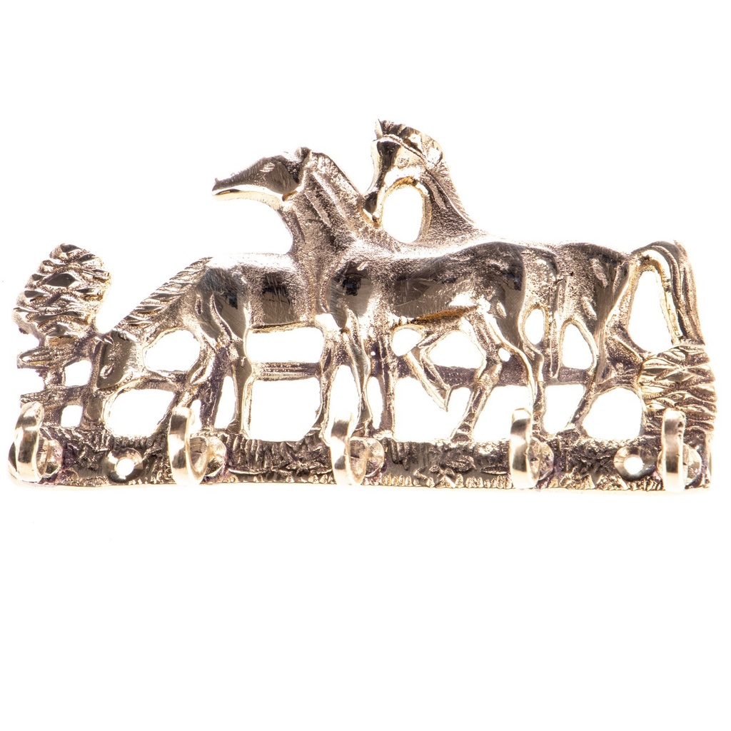 [LA-1821937] Messing Wandhaken Pferde