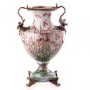 Porzellan mit Bronze Vase mit Libellen