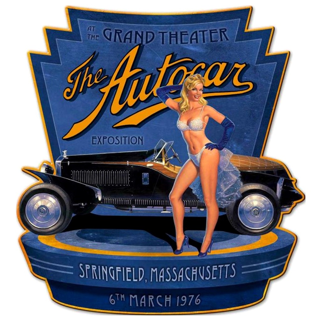 [LA-1821961] Geprägtes Blechschild The Autocar