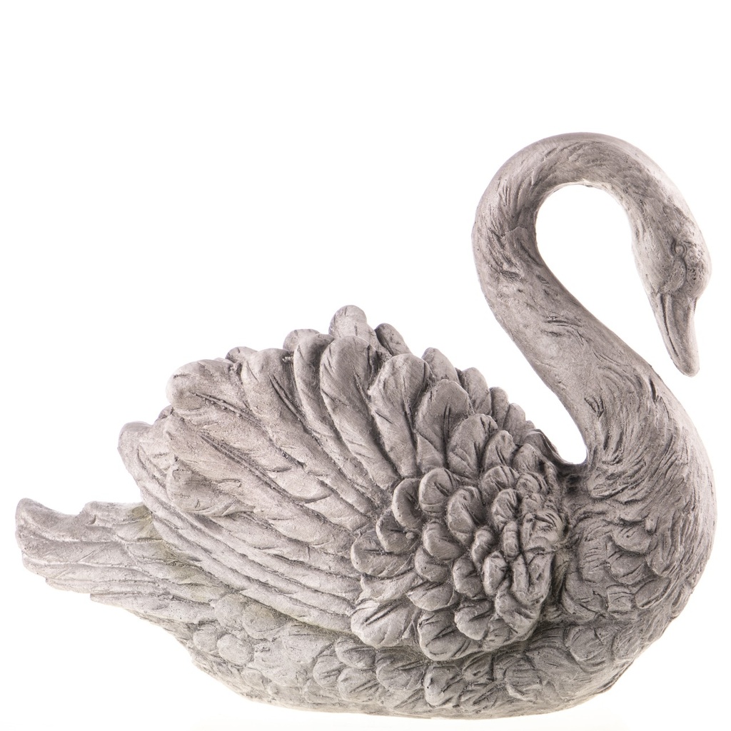[LA-1821971] Polyresinfigur Blumentopf Schwan