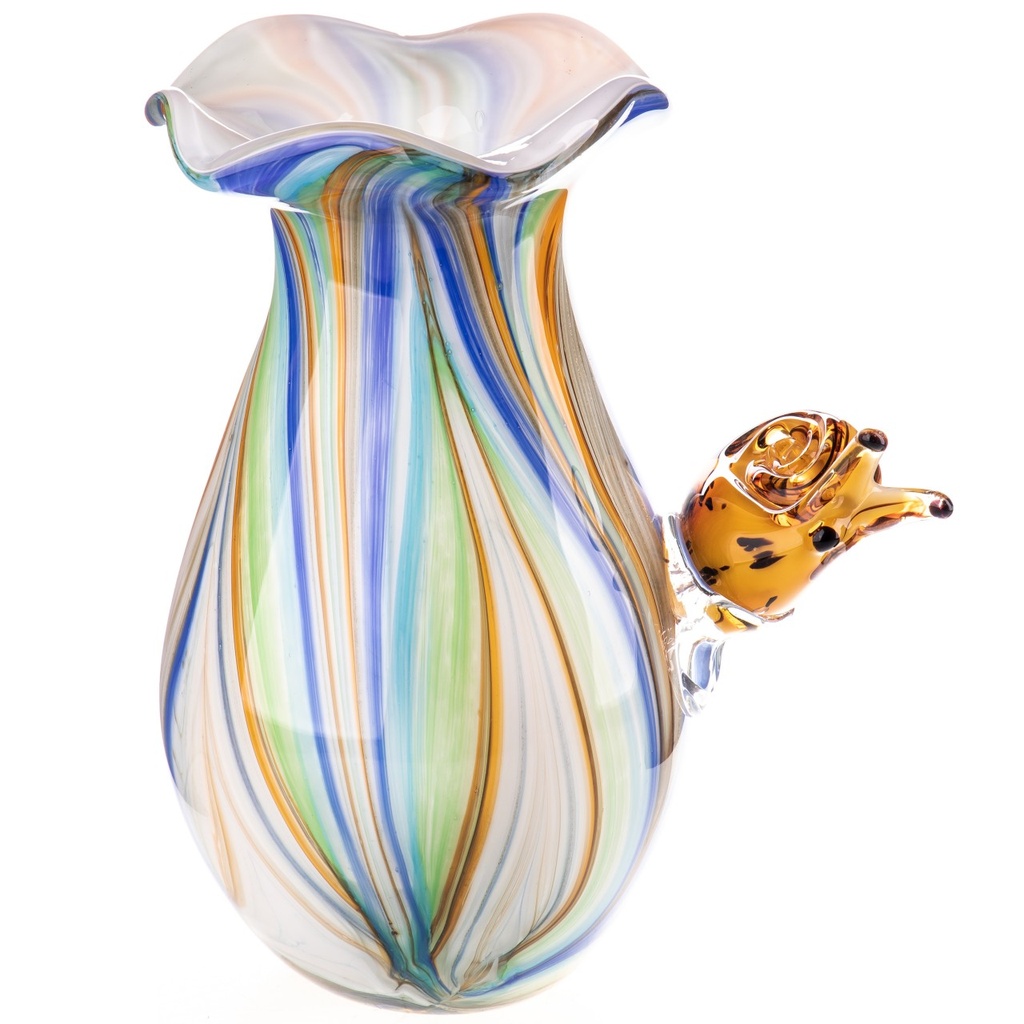 [LA-1821986] Murano-Stil Glas Vase mit Schnecke