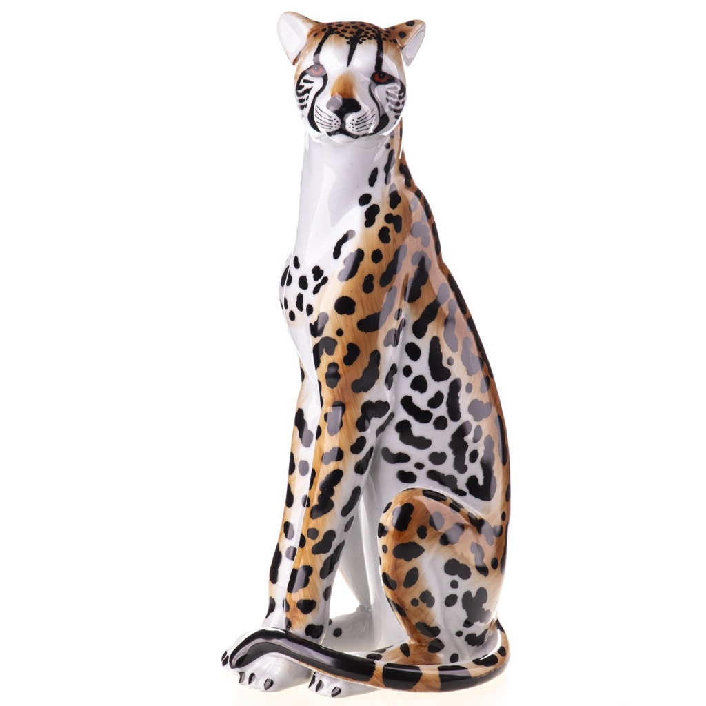 [LA-1822002] Porzellan Figur sitzender Gepard