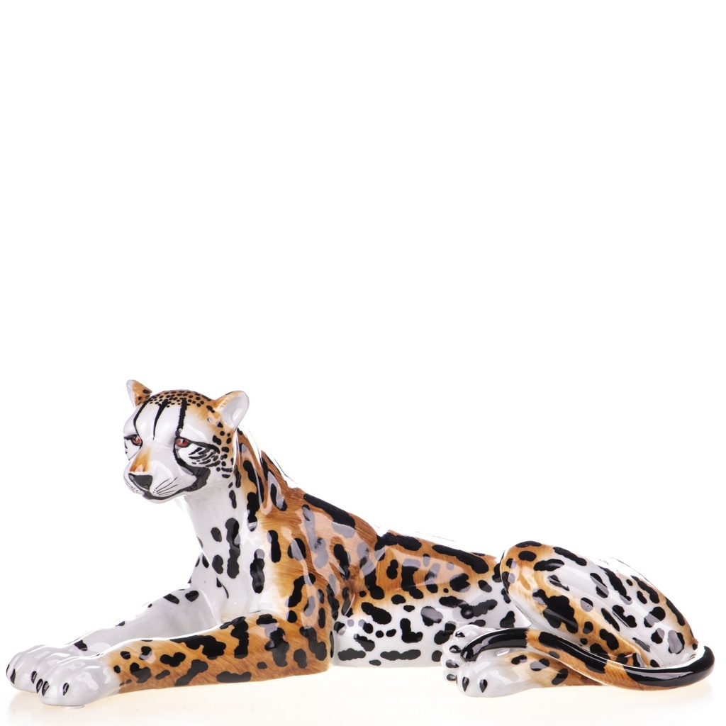 [LA-1822003] Porzellan Figur liegender Gepard