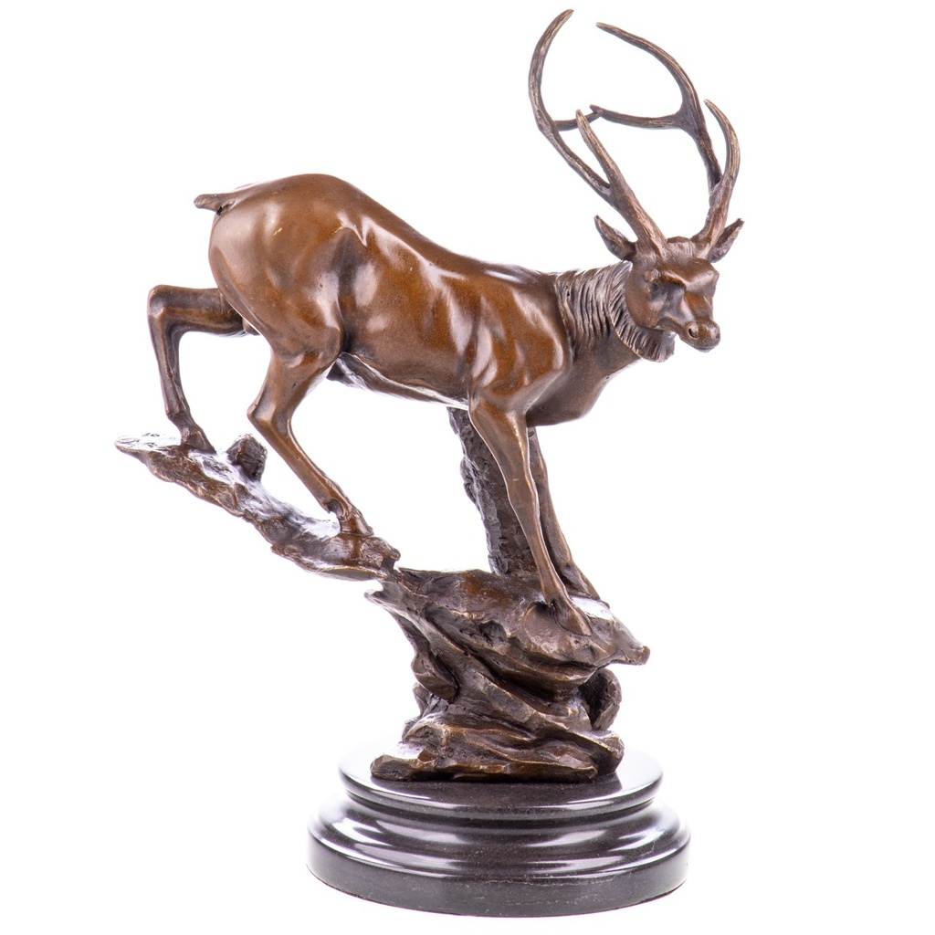 [LA-1822005] Bronzeskulptur Bronzefigur Hirsch