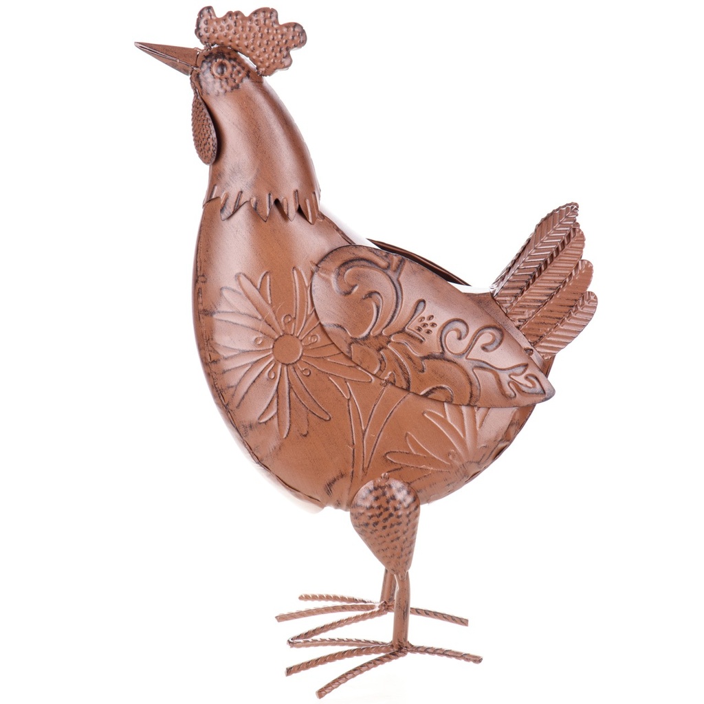 [LA-1822025] Metall Gartenfigur Huhn