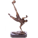 Bronzeskulptur Bronzefigur Fußballer