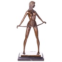 Erotische Bronzefigur weiblicher Akt