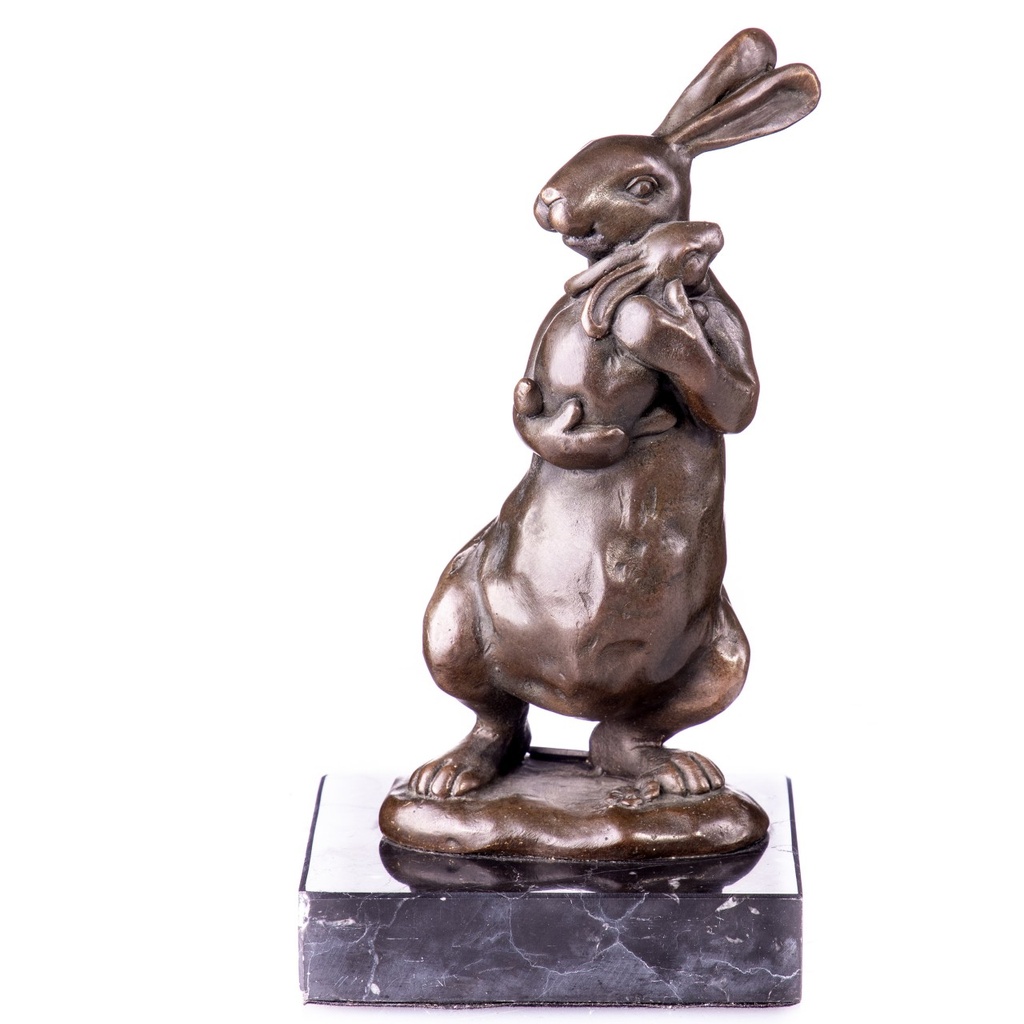[LA-1822088] Bronzeskulptur Bronzefigur Osterhase