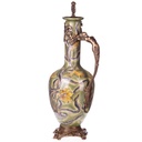 Porzellan mit Bronze Jugendstil Karaffe