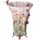 Porzellan mit Bronze Vase mit Libelle
