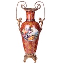Porzellan mit Bronze Vase mit Engeln