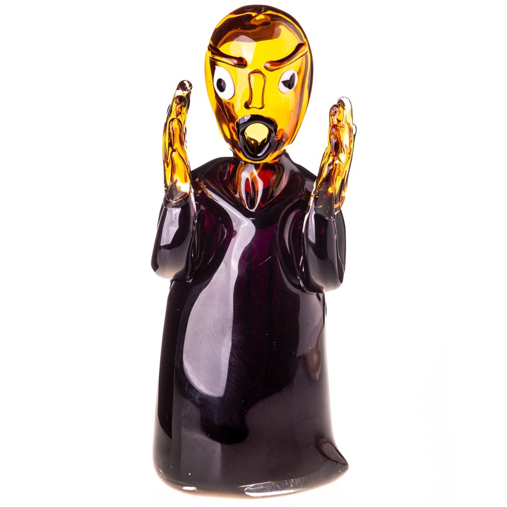 [LA-1822147] Murano-Stil Glas Skulptur nach Edward Munch's Der Schrei
