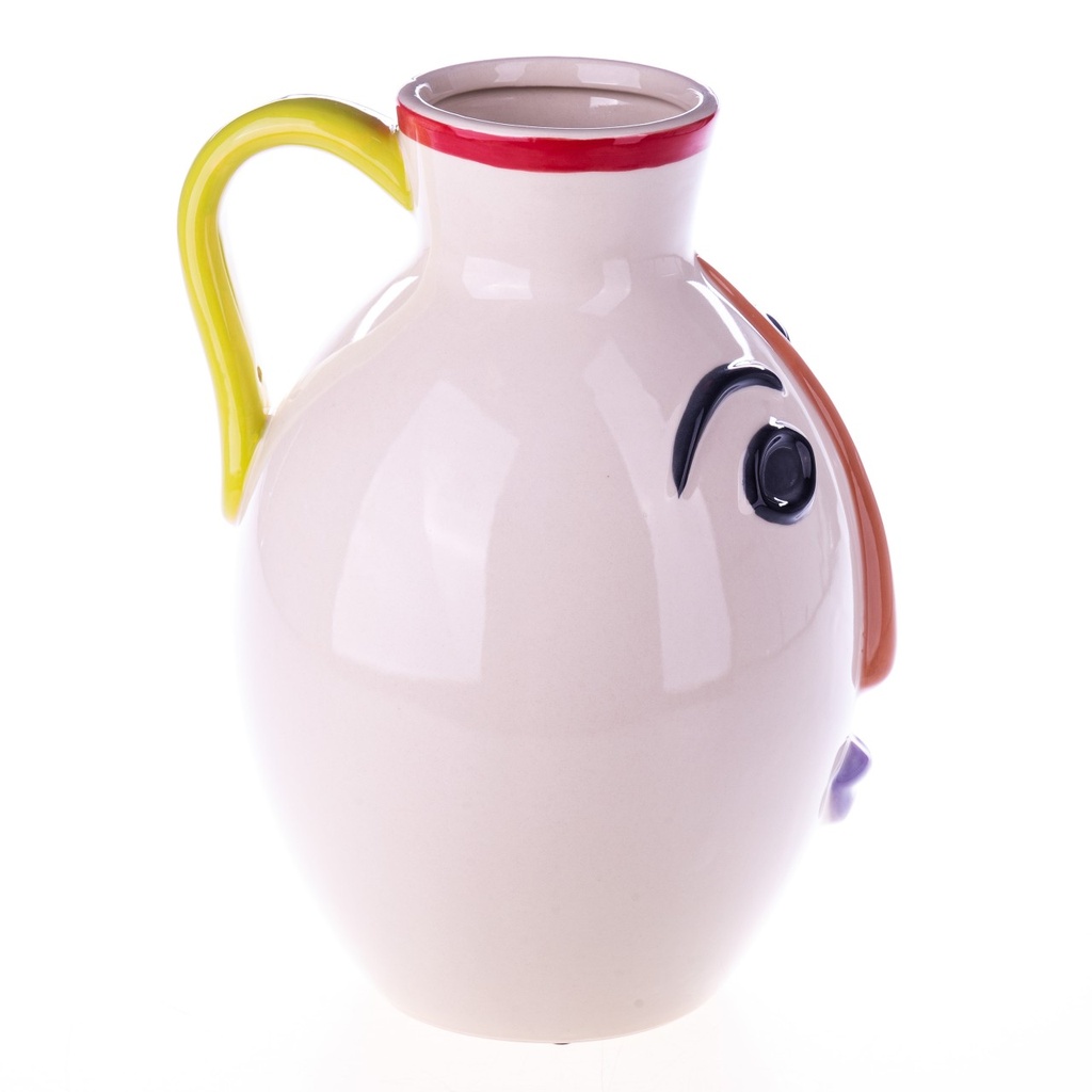 [LA-1822151] Handbemalter Keramik Gesicht-Krug