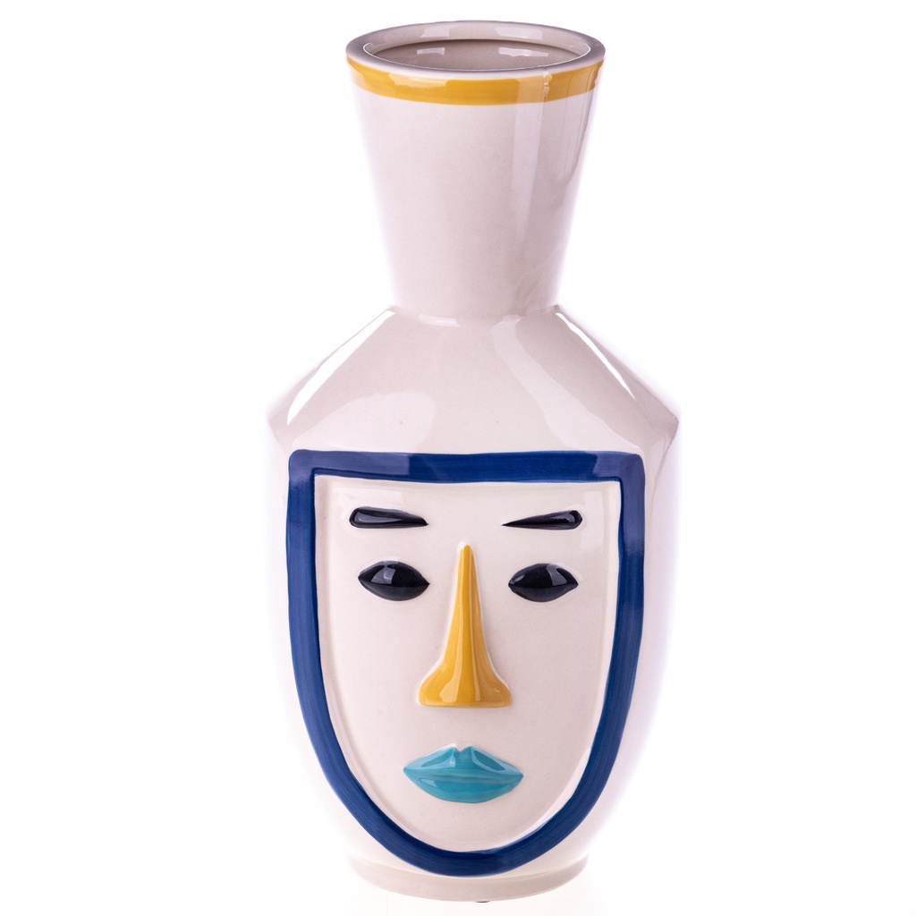 [LA-1822152] Handbemalte Keramik Gesicht-Vase