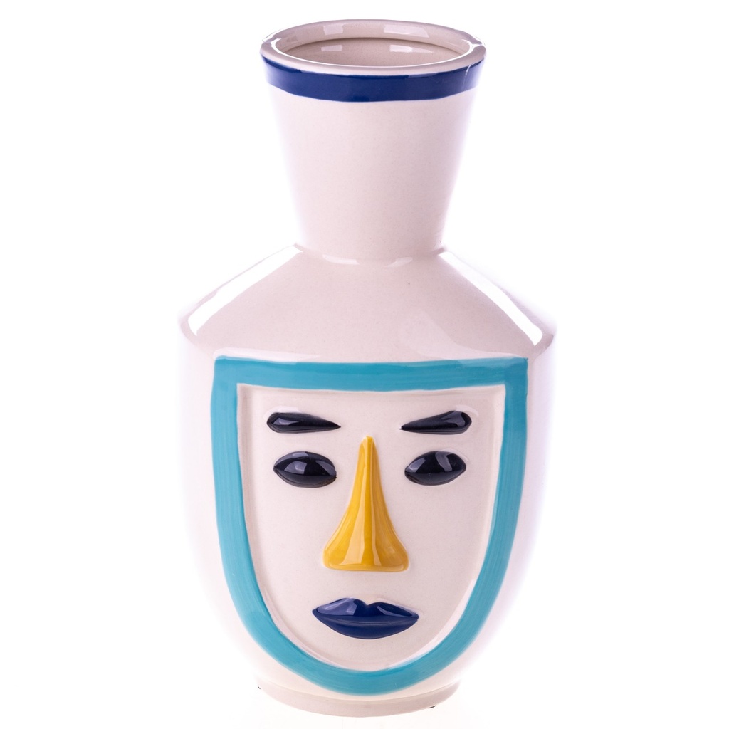 [LA-1822153] Handbemalte Keramik Gesicht-Vase
