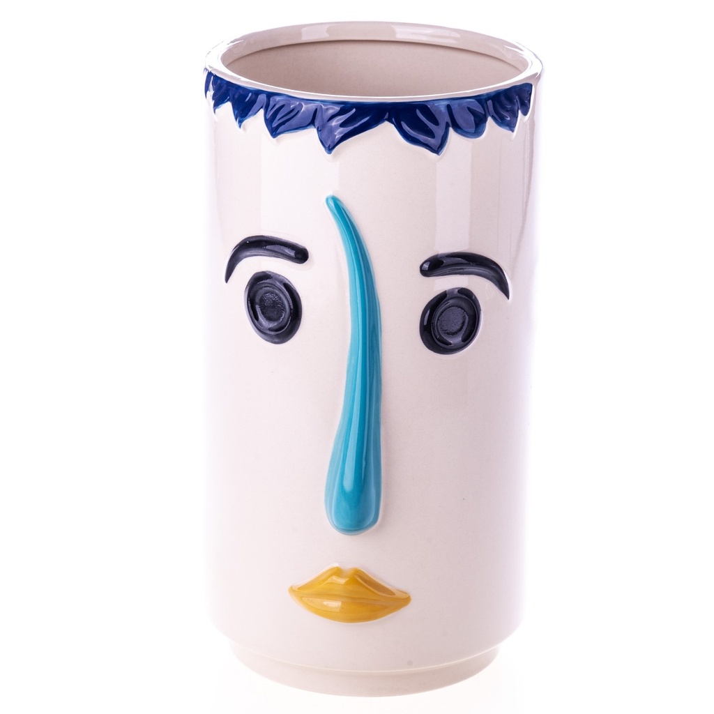 [LA-1822154] Handbemalte Keramik Gesicht-Vase
