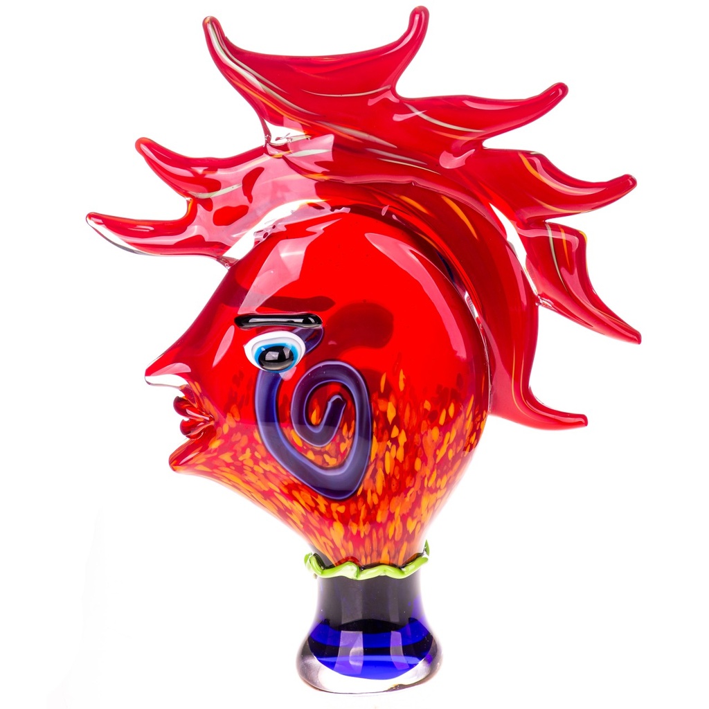[LA-1822158] Murano-Stil Glas Skulptur Gesicht