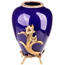 Porzellan mit Bronze Vase