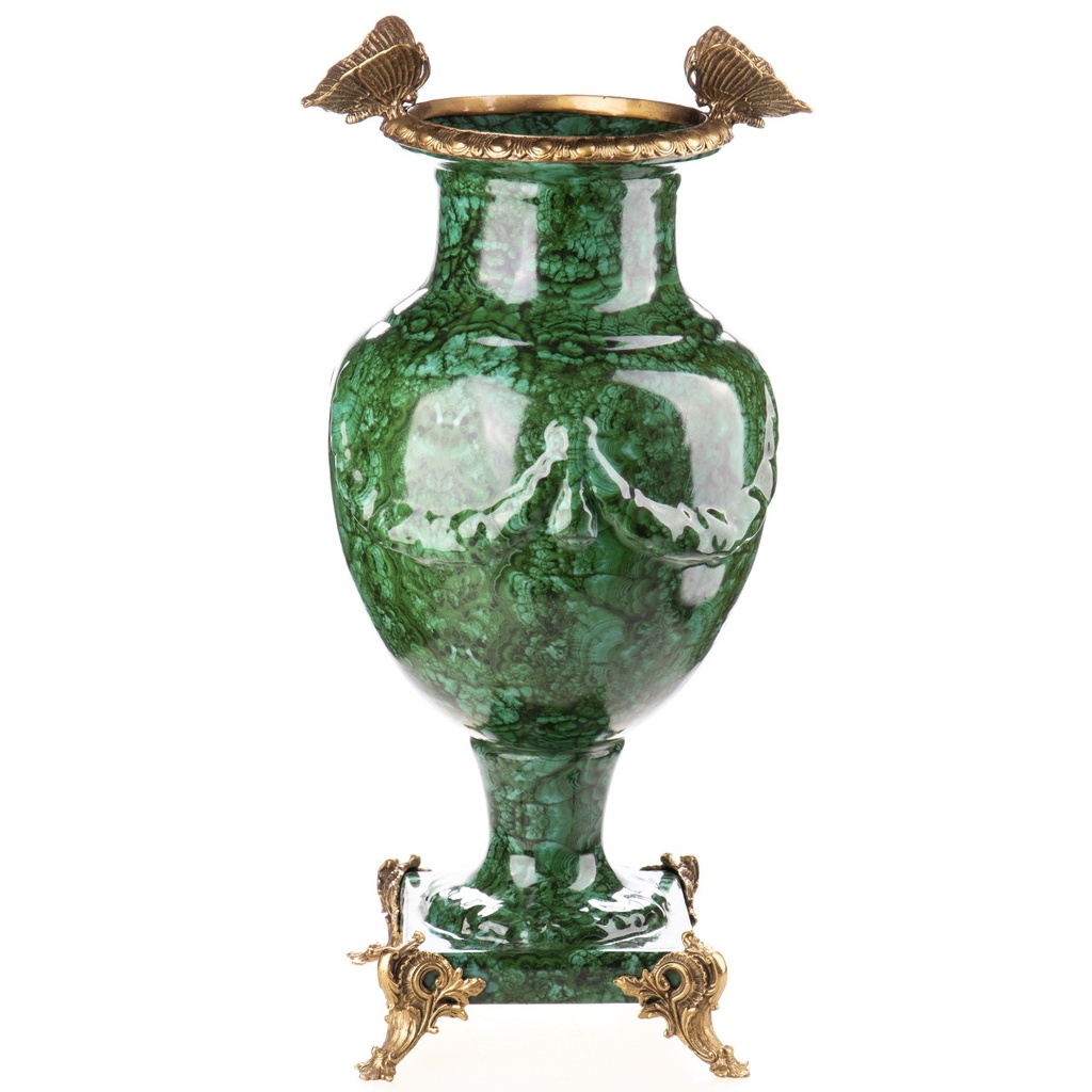 [LA-1822165] Porzellan mit Bronze Vase mit Schmetterlingen