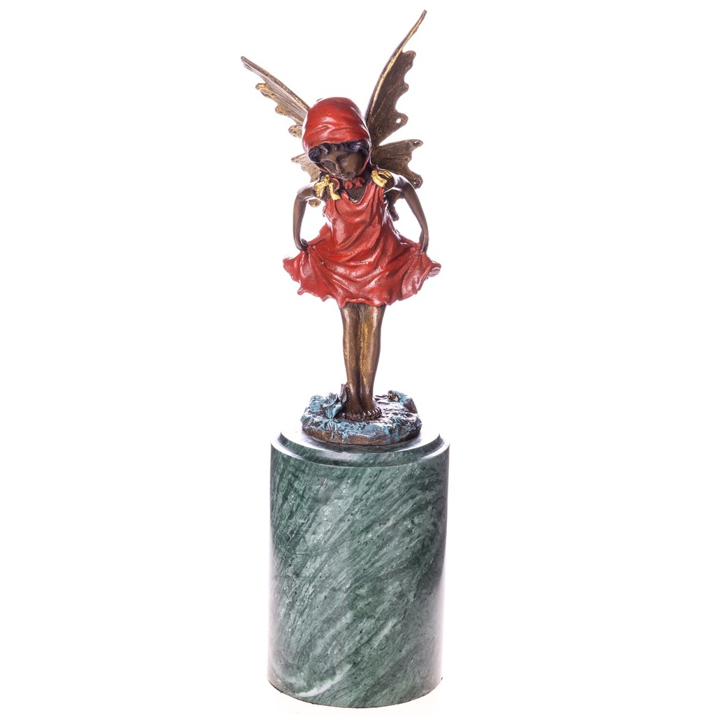 [LA-1822170] Farbige Bronzefigur Elfe