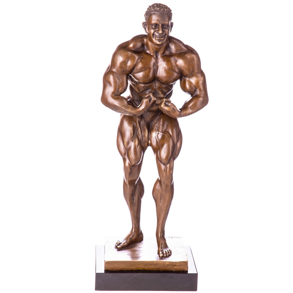 [LA-1822175] Bronzeskulptur Bronzefigur Bodybuilder