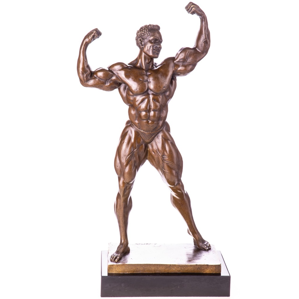 [LA-1822176] Bronzeskulptur Bronzefigur Bodybuilder