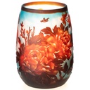 Handgefertigte Kameoglas Vase signiert Gallé und Tip