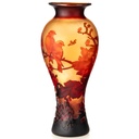 Handgefertigte Kameoglas Vase signiert Gallé und Tip