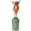 Farbige Bronzefigur Elfe