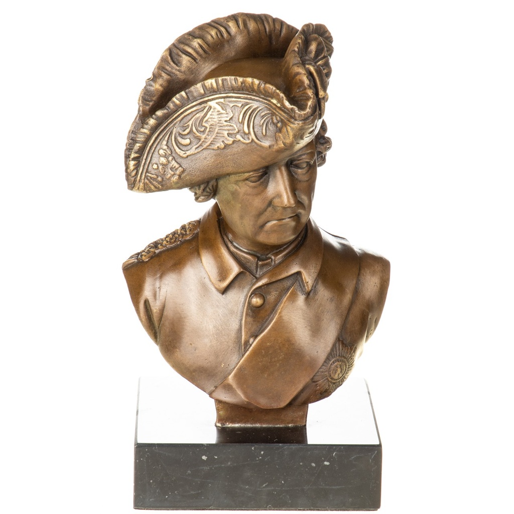 [LA-1822301] Bronzeskulptur Bronzefigur Büste Friedrich II. Der Alte Fritz