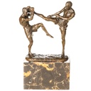 Bronzeskulptur Bronzefigur Kickboxer