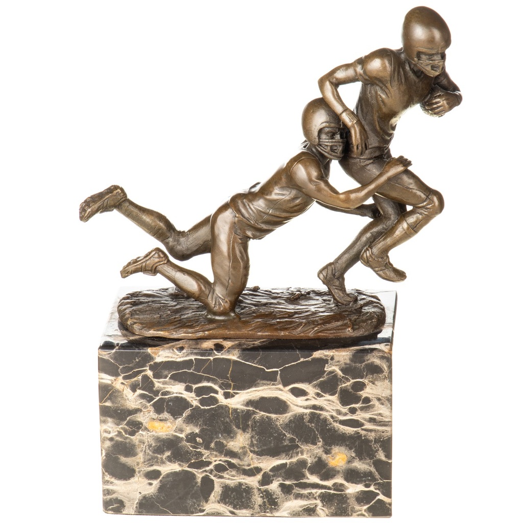 [LA-1822303] Bronzeskulptur Bronzefigur American Football