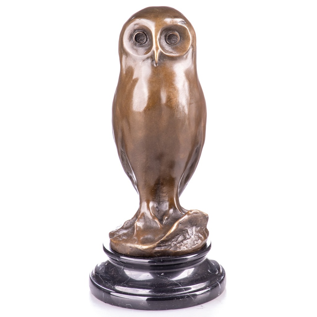 [LA-1822305] Moderne Bronzefigur Eule
