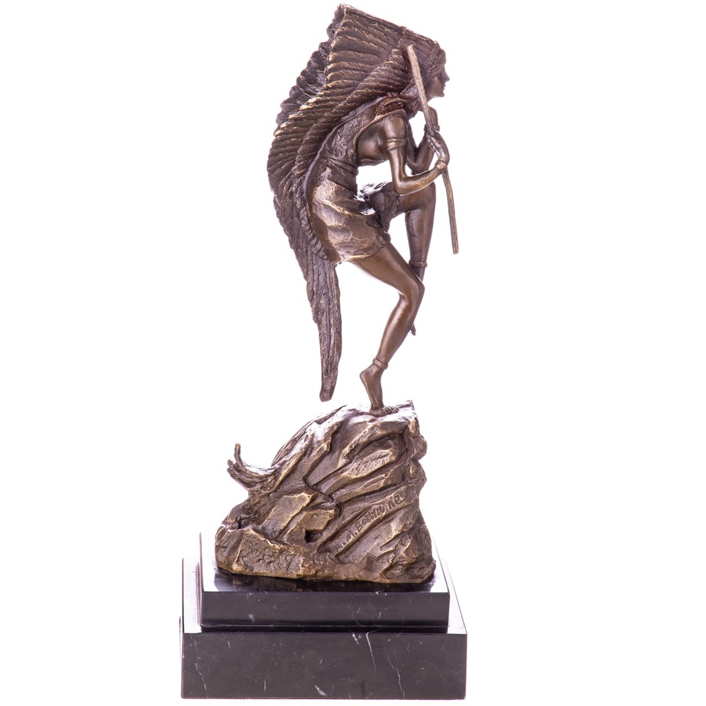[LA-1822311] Western Bronzefigur Indianerin
