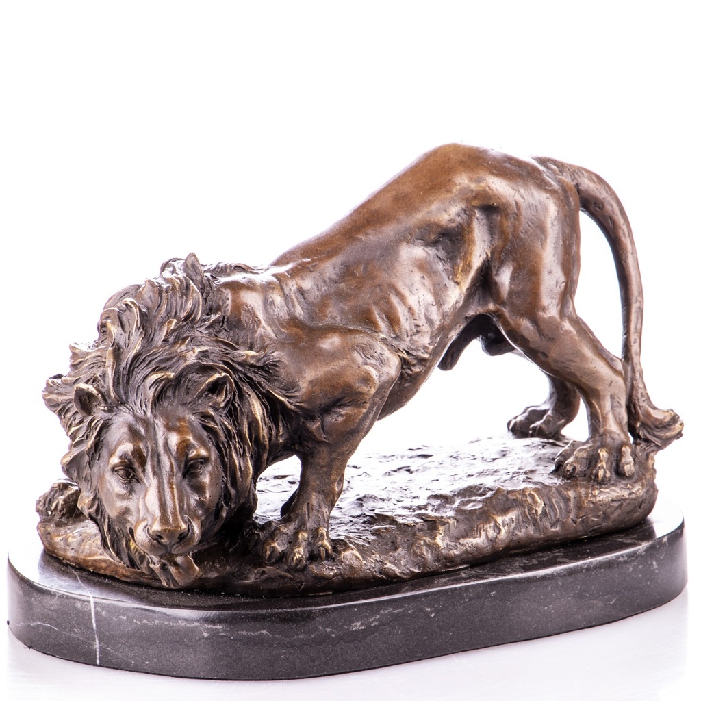 [LA-1822338] Bronzeskulptur Bronzefigur Löwe