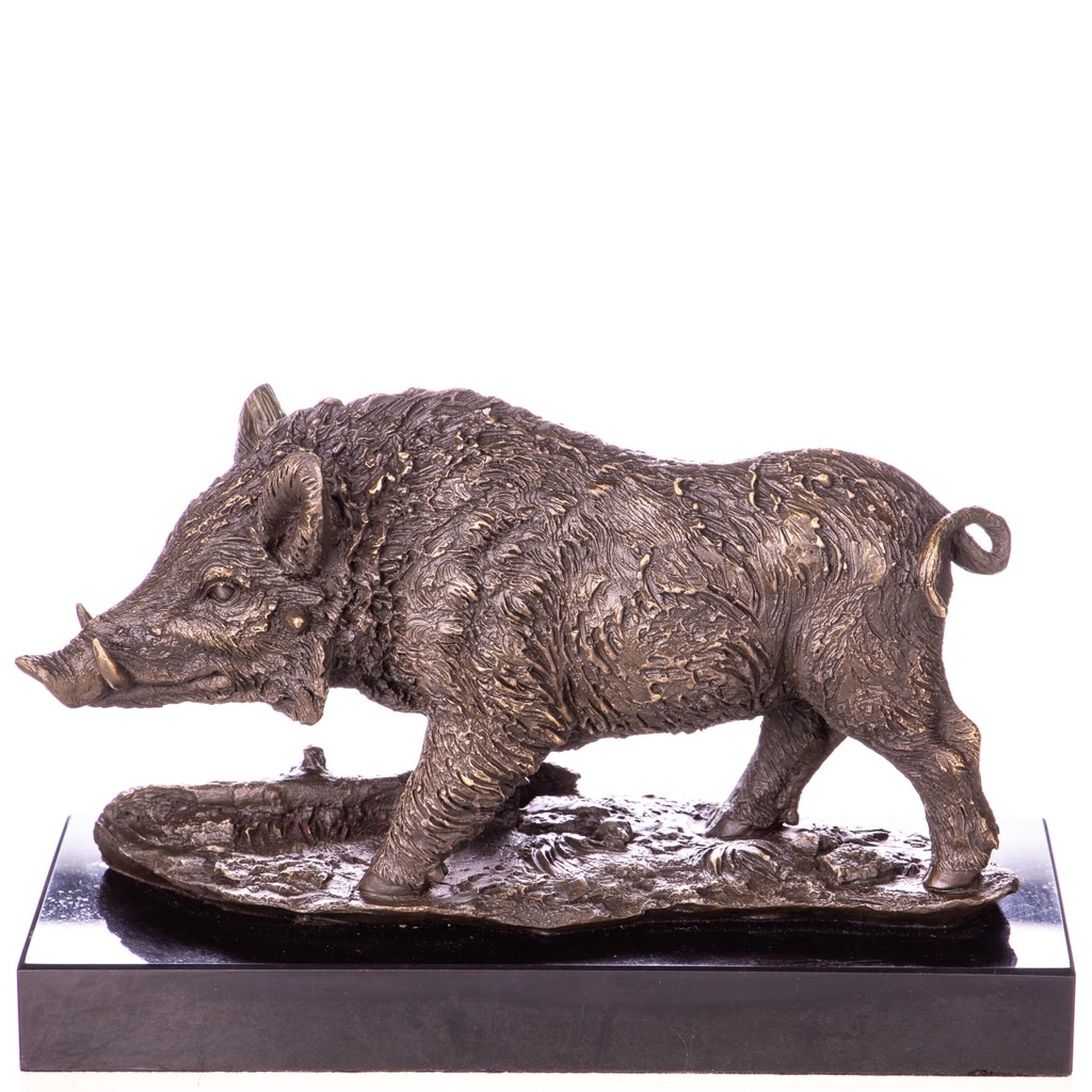 [LA-1822341] Bronzeskulptur Bronzefigur Wildschwein