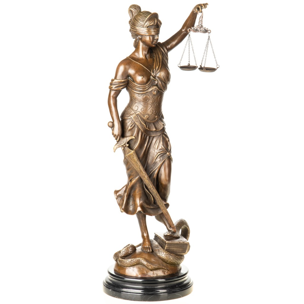 [LA-1822342] Bronzeskulptur Bronzefigur Justitia