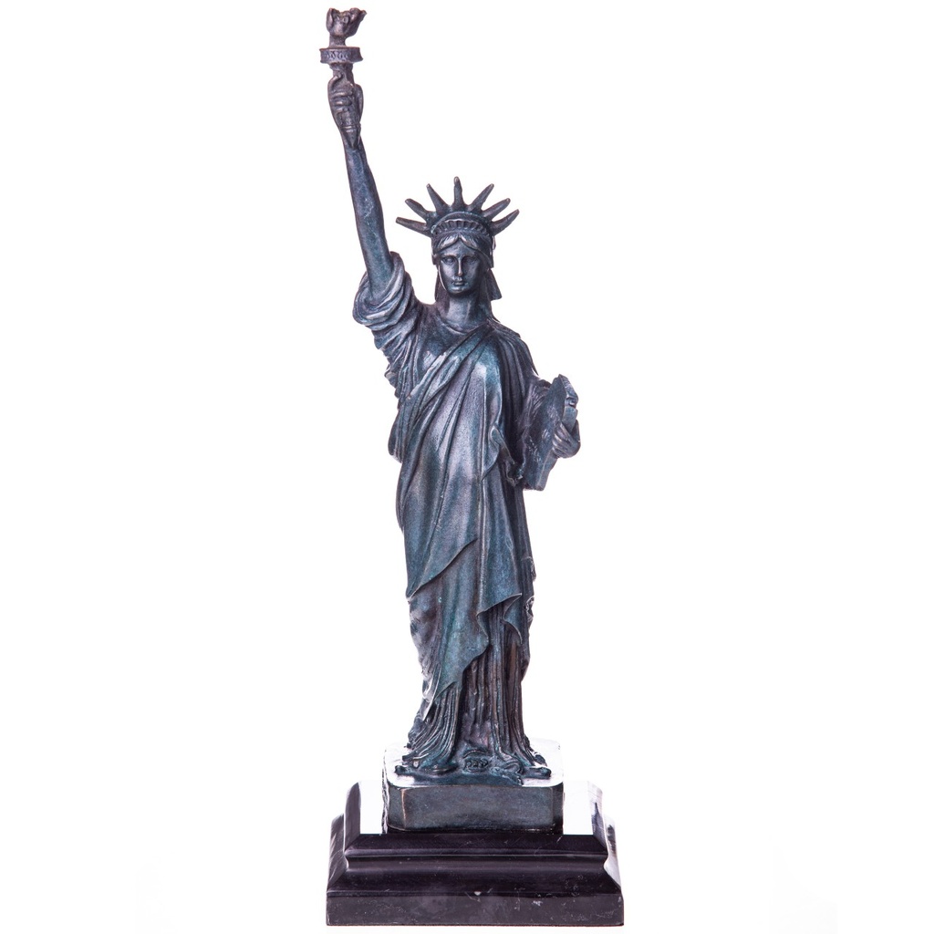 [LA-1822344] Bronzeskulptur Bronzefigur Freiheitsstatue mit grüner Patina