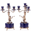 Porzellan mit Bronze Kerzenleuchter Set/2