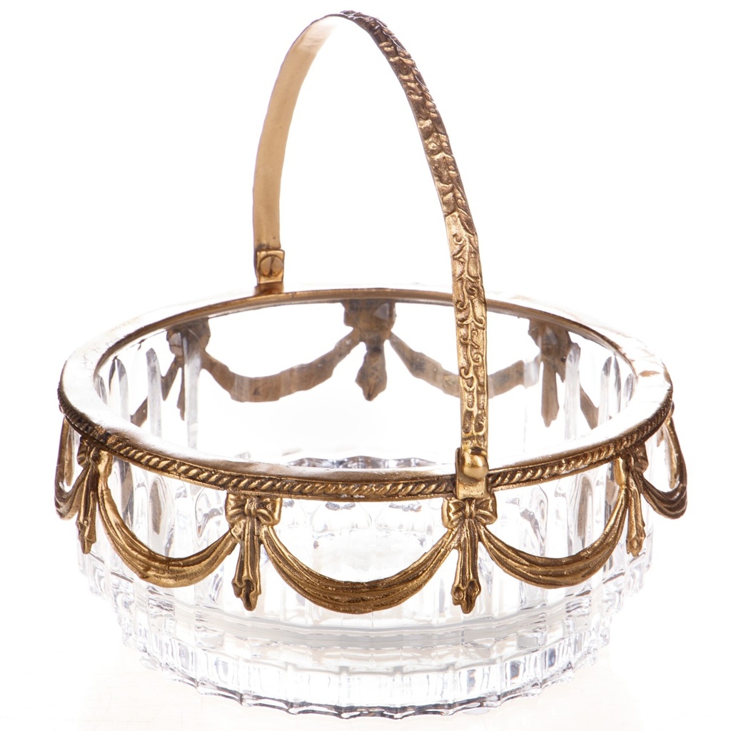 [LA-1822351] Glas mit Bronze Schale