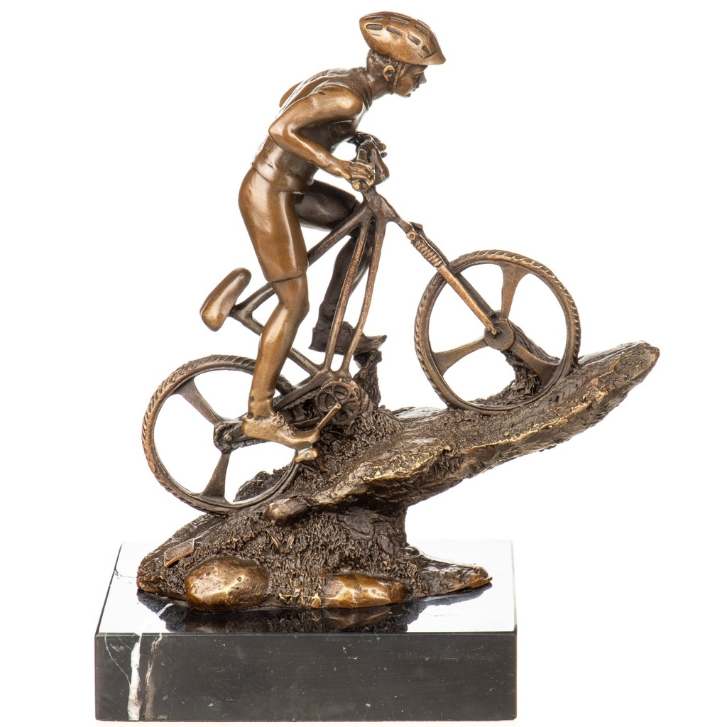 [LA-1822361] Bronzeskulptur Bronzefigur Mountainbike Fahrer