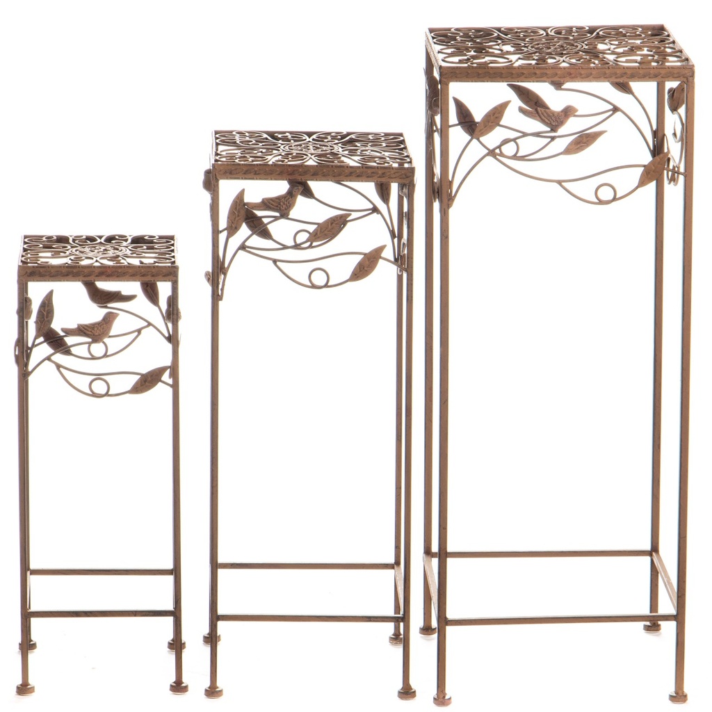 [LA-1822366] Metall Blumenhocker Set/3