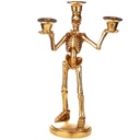 Polyresinfigur Kerzenständer Skelett