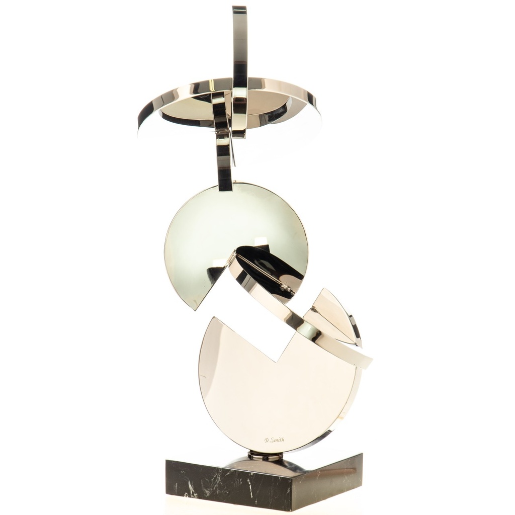 [LA-1822387] Moderne Edelstahl Skulptur Silber Verchromt