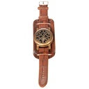 Messing Kompass mit Lederarmband
