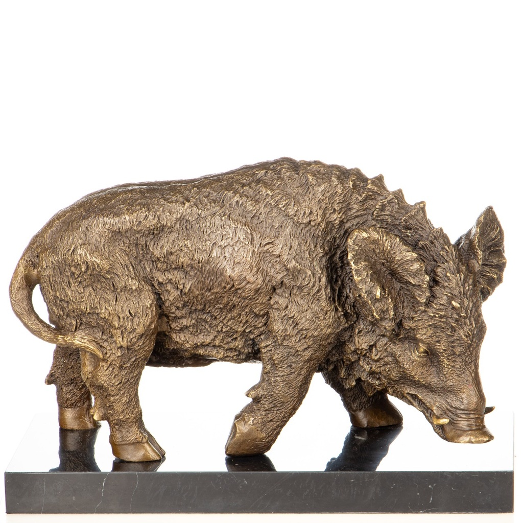 [LA-1822395] Bronzeskulptur Bronzefigur Wildschwein